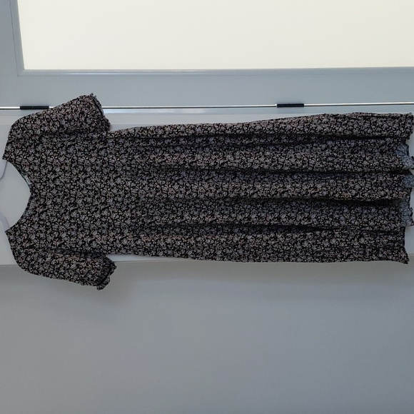 Aerie Long Bohemian Floral Midi Dress Sz M - Picture 4 of 9